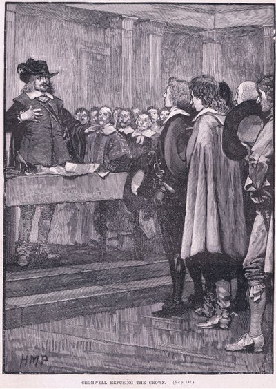 Cromwell refusing the crown AD 1657 by Henry Marriott Paget